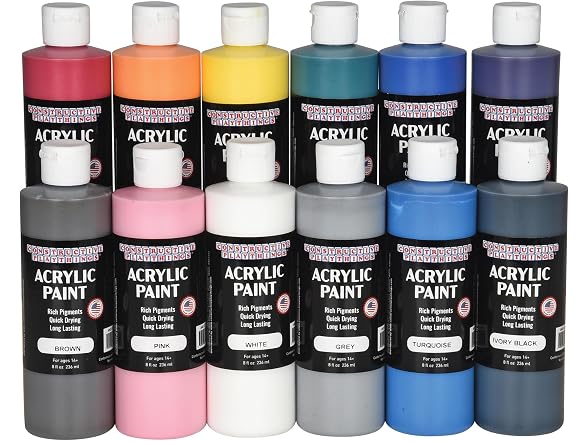 Constructive Playthings Acrylic Paint Set 12Pk