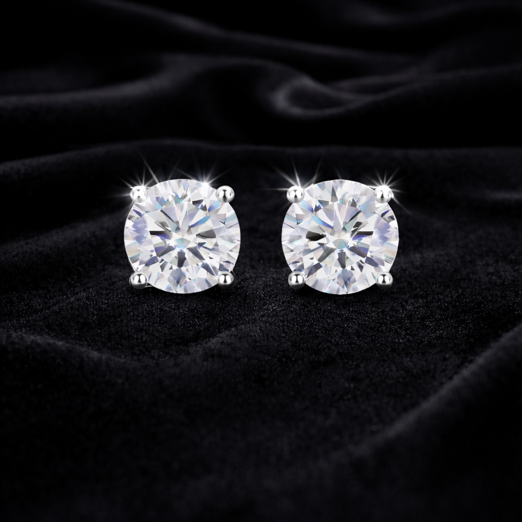 Moissanite Stud Earrings - Gallery 17