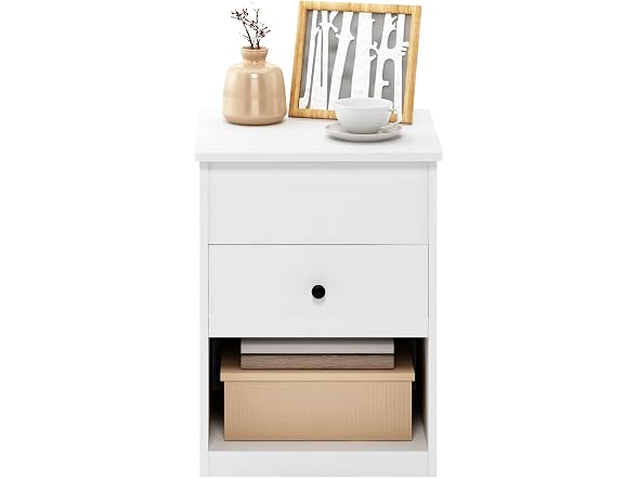 Furinno Jensen Night Stand, Lift-Top Nightstand with Drawer