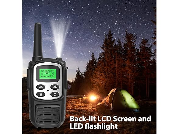 (4 PACK) Fvamom Rechargeable Walkies Talkies with 22 Channels