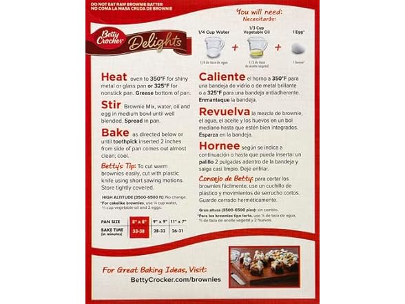 Betty Crocker Delights Triple Chunk Brownie, 17.8 oz.