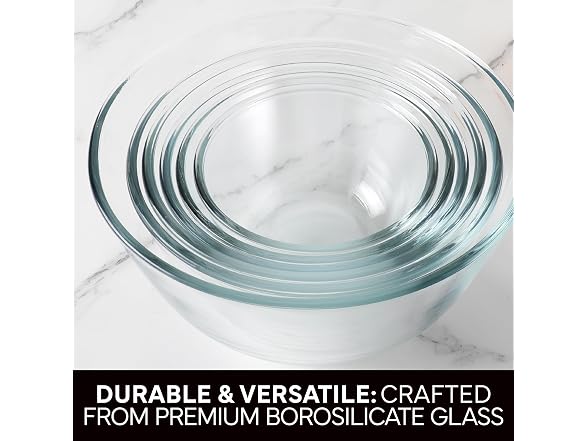 12 Pc Glass Mixing Bowl Set