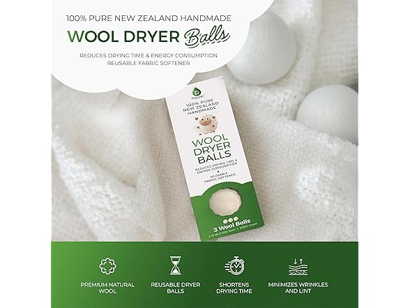 Pursonic Laundry Wool Dryer Balls