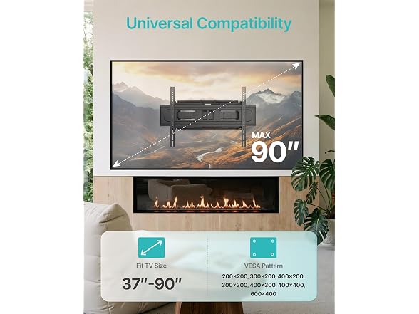 PEGZONE Full Motion TV Wall Mount