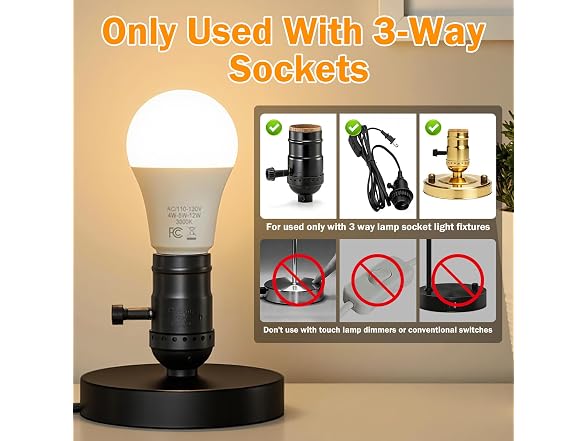 Yochoice 3 Way Light Bulbs A19 3 Way LED Bulbs