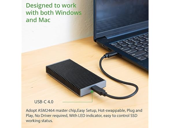 Portable NVMe USB4.0 (USB-C) SSD