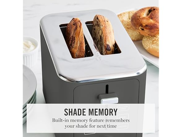 Martha Stewart 2-Slice Toaster Caviar Gray