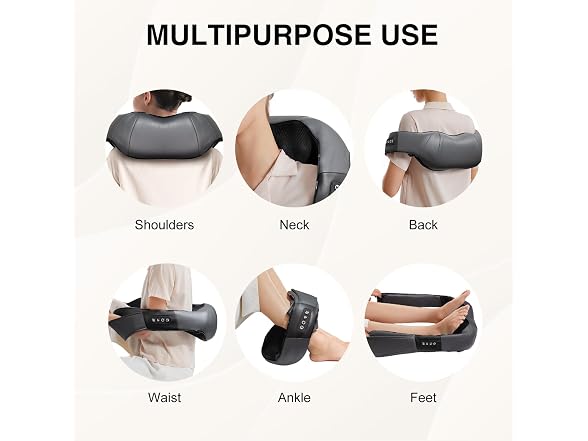 Nekteck Shiatsu Neck Massager with Heat