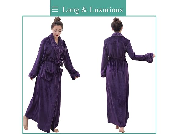 Artfasion Women (Large-X-Large) Long Flannel Robes