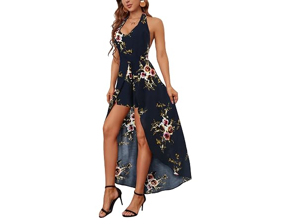 Kormei Women (M) Scoop Neck Halter Backless Dress