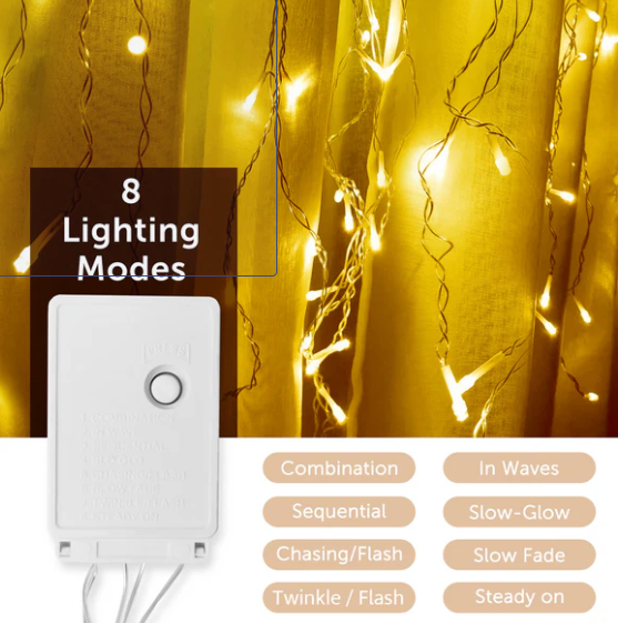 SonicGrace Icicle LED Light Strip – 10ft, 180 Lights - Gallery 7