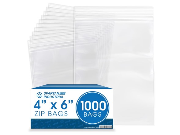 Spartan 2 Mil Reclosable Zip Poly Bags