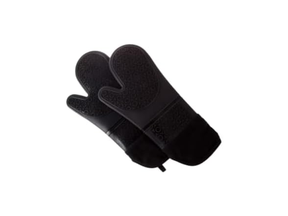 Silicone Oven Mitts 1 Pair, Black