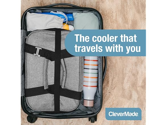CleverMade Tahoe Collapsible Cooler Bag – Med, Gray Blk