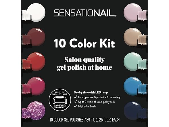 Sensationail Gel Nail Polish Color Kit