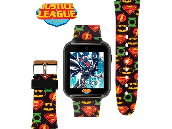 Accutime Boys 40mm Justice League Kids Smart Watch