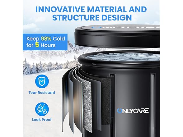 ONLYCARE Upgrade XXL 135 Gal Ice Bath Tub