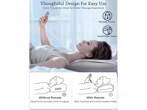 JZBRAIN Neck Massager Pillow with Heat