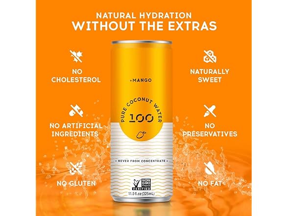 12PK 100 Coconuts Mango Pure Coconut-100%