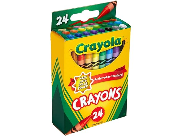 Crayons, Assorted Classic Colors, 24 Count