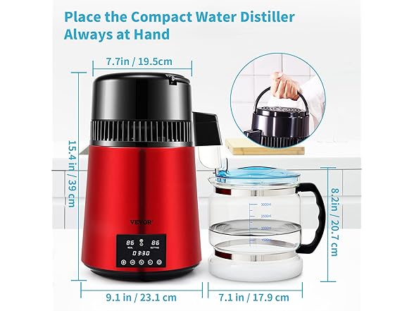 VEVOR 1.1Gal Water Distiller