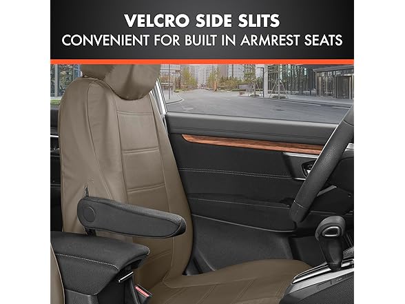 9pc Beige Leather Seat Cover Full Set