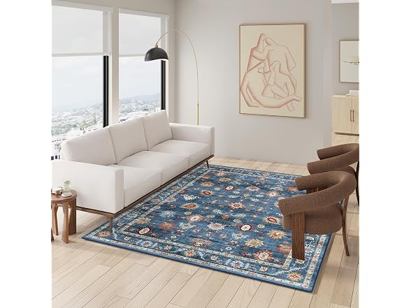 Gertmenian Washable Rug 8x10 Casper Blue