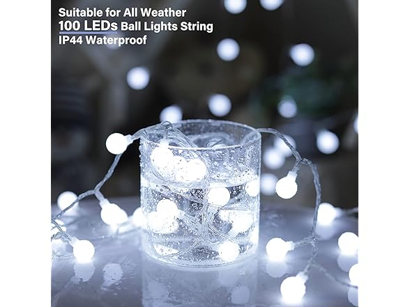 Minetom Globe String Lights, 66 Feet