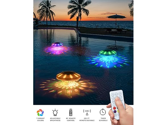 Floating Pool Lights, Rechargeable
