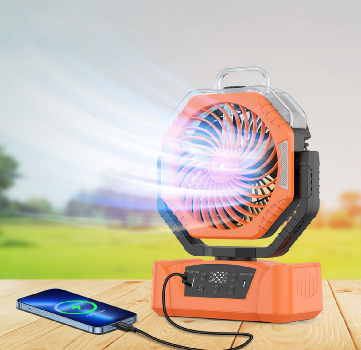 Rechargeable Camping Fan with Mist - Gallery 10