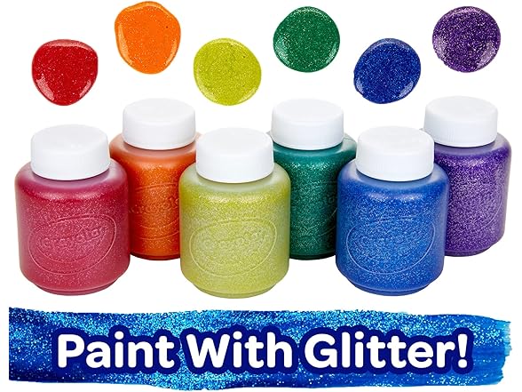 Crayola Washable Glitter Paint 6 Count