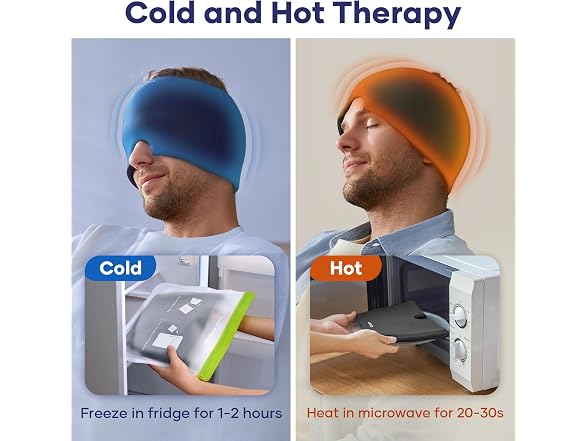 Qnoon Migraine Relief Cooling Gel Ice Head Wrap