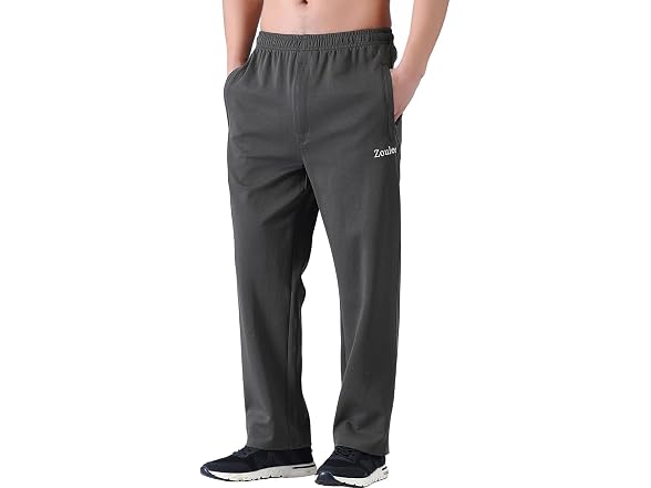 Zoulee Men's Open-Bottom Cotton Track