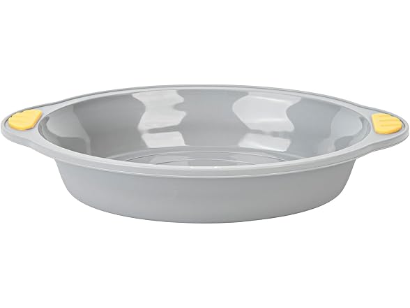 Restaurantware Round Gray Silicone Cake Pan, 11.2 x 10.2 In