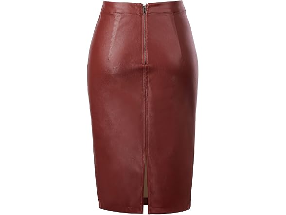 Kate Kasin Women (XL) Leather Skirts Midi Skirts