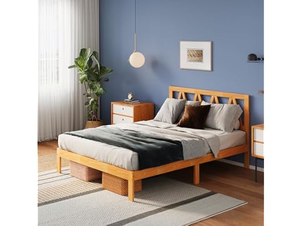 Avenco Avenco Solid Wood Platform Bed Frame wit