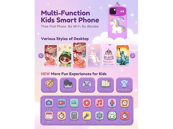 Kids Smart Phone for Girls 3-12 Years