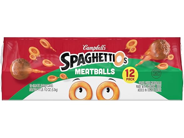 12pk SpaghettiOs Canned Pasta with Meatballs
