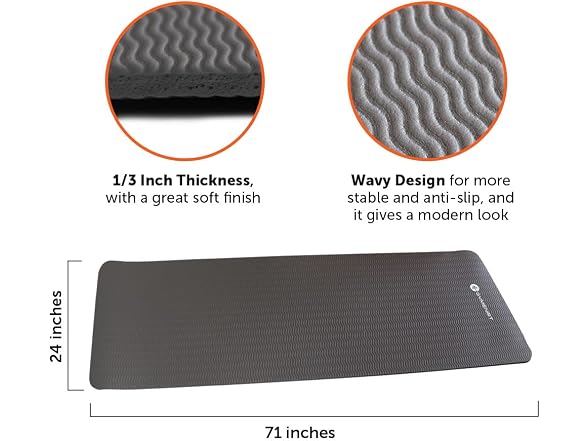 GYMENIST Thick Exercise Yoga Floor Mat