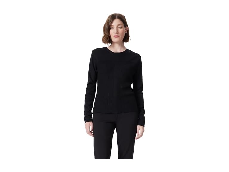 DEE OCLEPPO Women's Fiona Rib Stitch Long Sleeve Pullover Sweater Standard