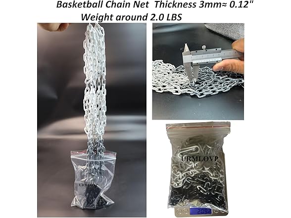 URMLOVP Heavy Duty Basketball Chain Net