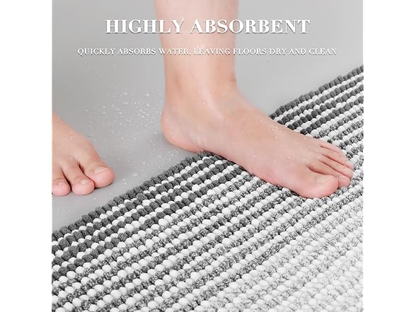 BSICPRO 2 Piece Bathroom Rug Set