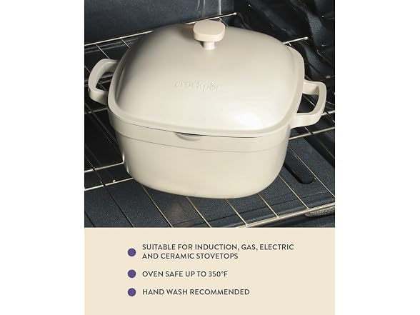 Crock-Pot Northvale Cast Aluminum Lightweight Durable 5.2 Quart 