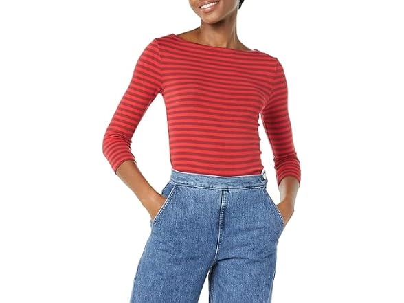 Red-burgundy Even Stripe