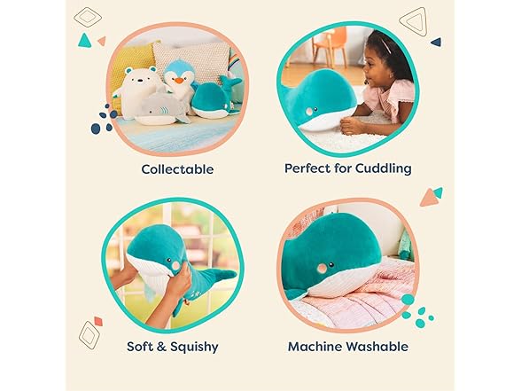 B. toys – Plush Squishy Whale– Stuffed Animal