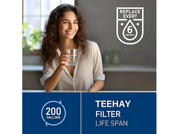 TEEHAY Water Filter 2-Pack