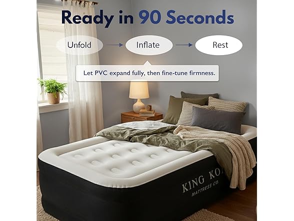 King Koil Plush Pillow Top Luxury Twin Air Mattress