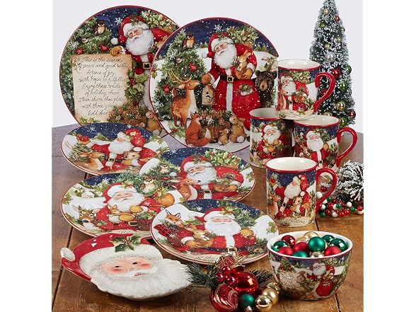 Magic of Christmas Santa 6" Canape Plates
