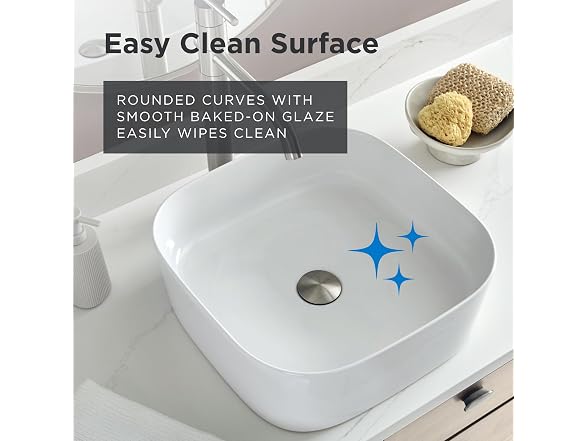Gerber Cymira 16in Square Vessel Sink