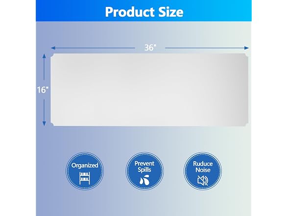 WAWINY Wire Shelf Liners 16x36, 5 Pack